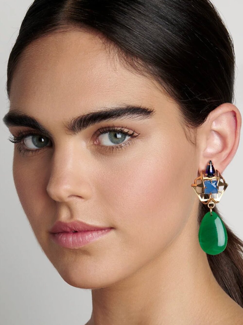 Nicole Romano Tsai Sculptural Accent & Jade Drop Earring